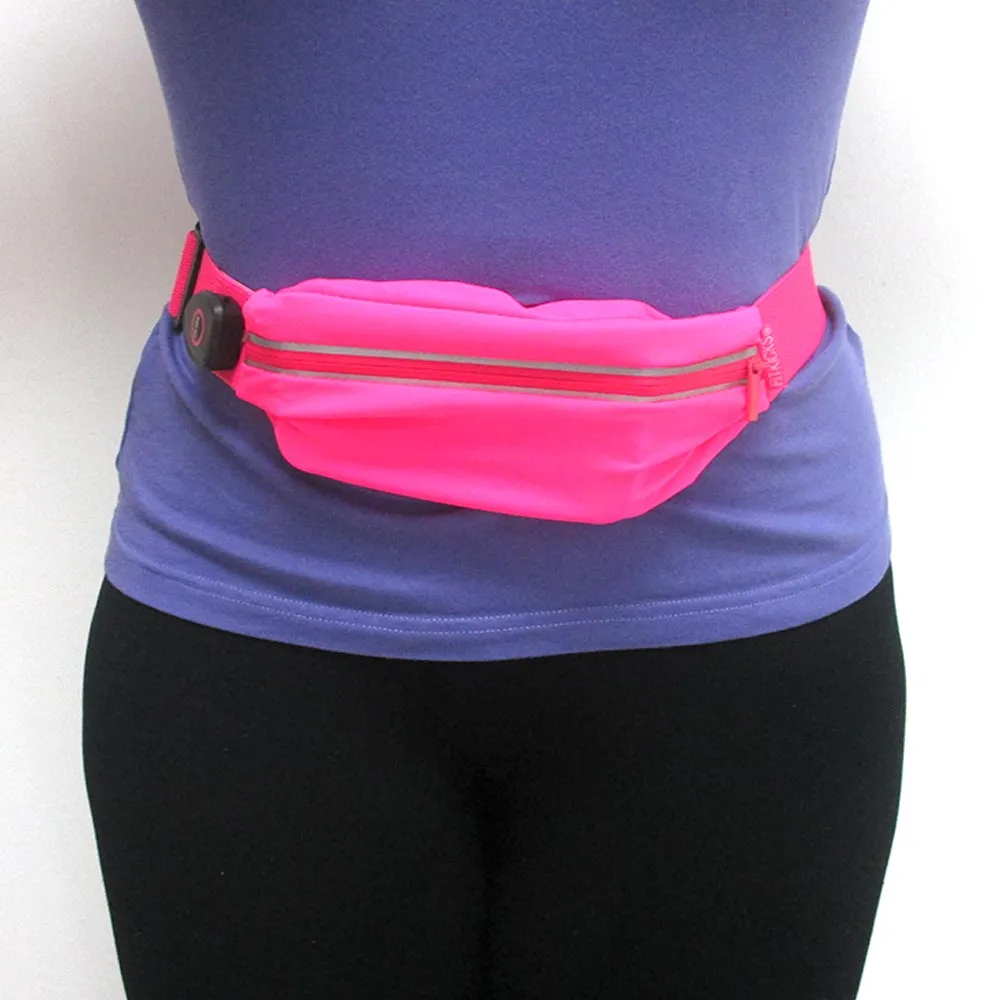 1 Fanny Pack LED Reflective FitZip Illuminating Light Sport Run Running Belt