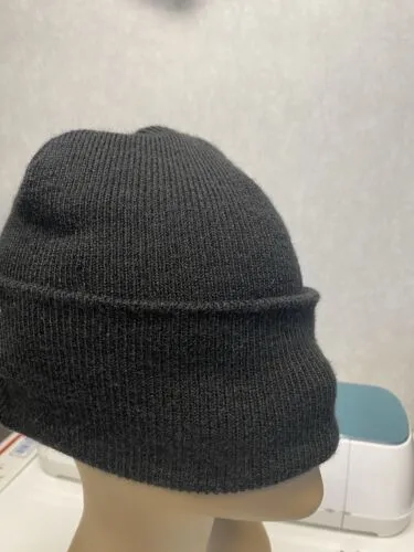 Carhartt Billed Winter Beanie Ski Knit Cap Hat Black Made In USA Size M-L