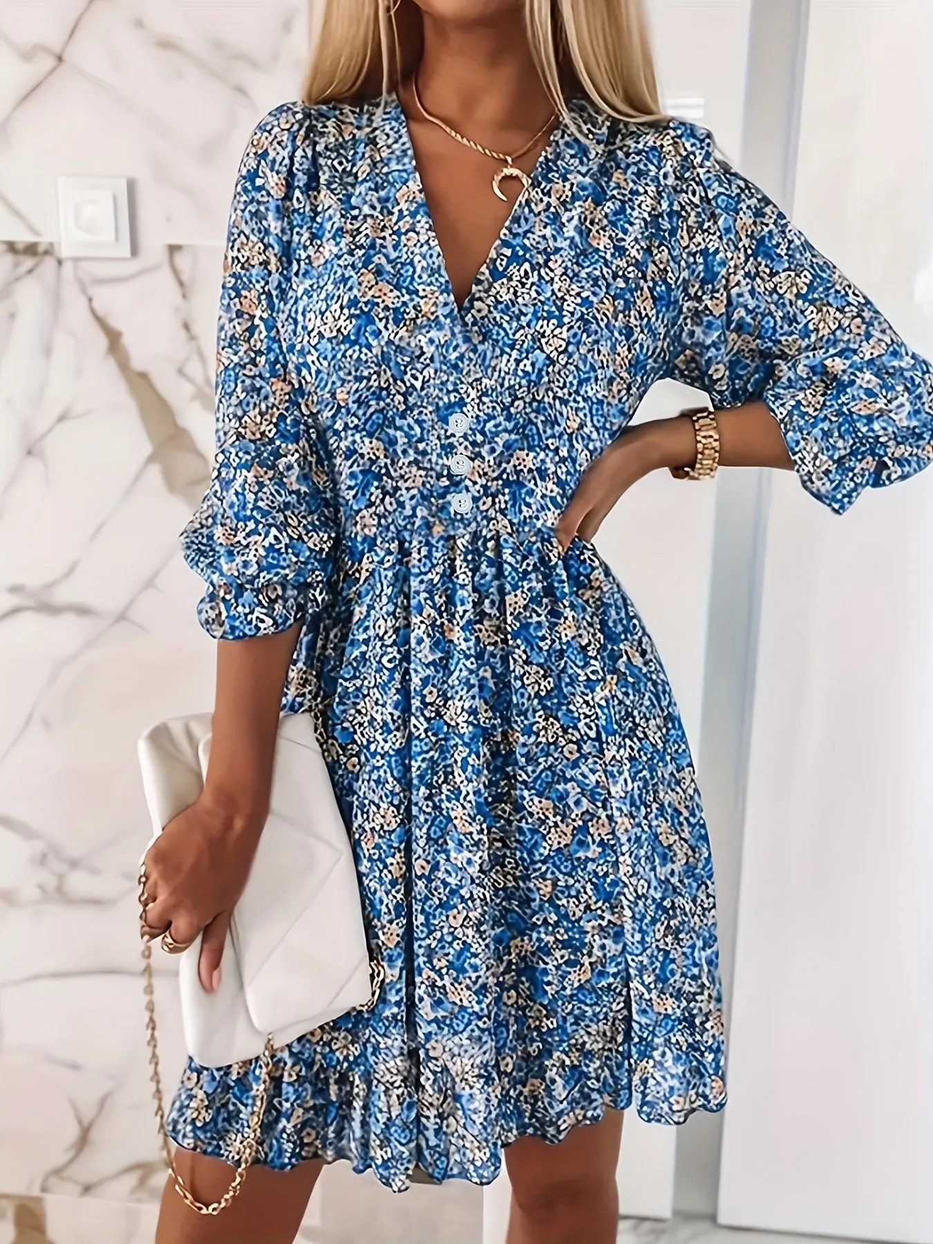 Floral A-Line Dress