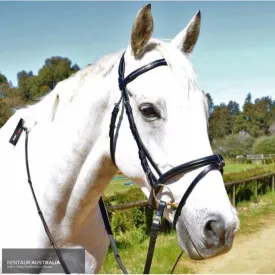 Kentaur Hanoverian Bridle with Decorative Browband and Removable Flash