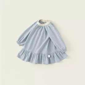 Pastoral Style Cotton Plaid Long-Sleeve Dress