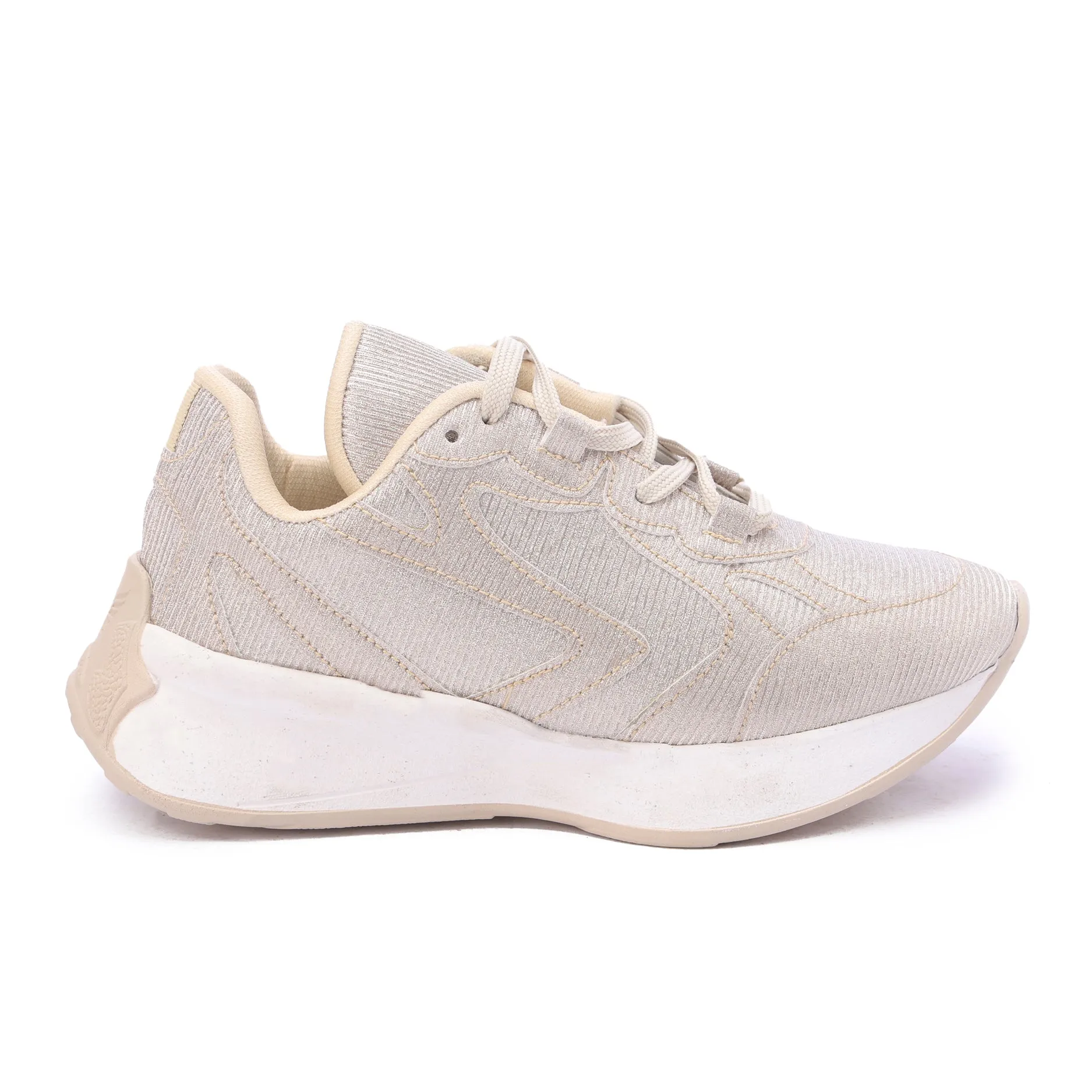 Textured Rubber Lace Shoe-Beige