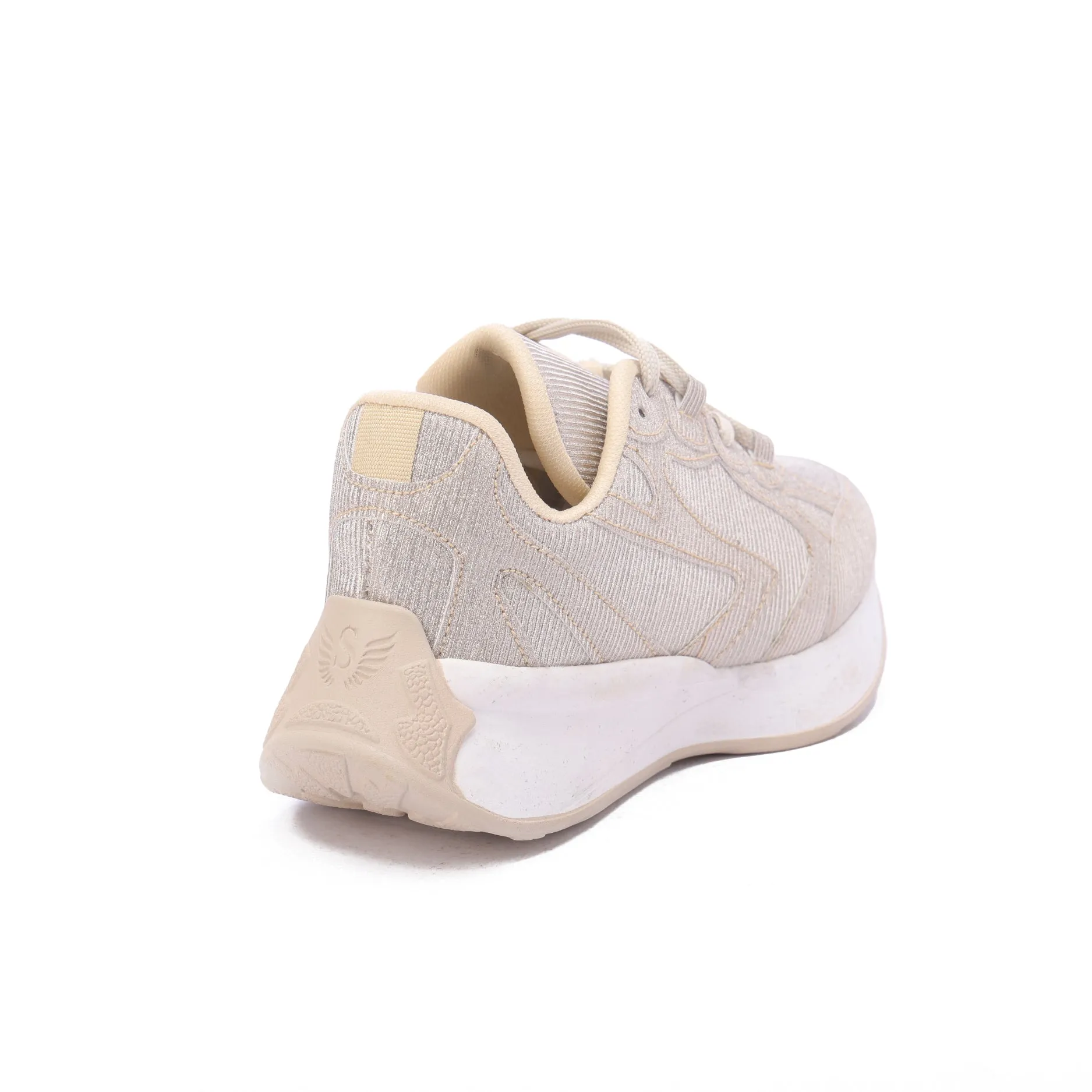 Textured Rubber Lace Shoe-Beige